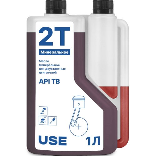 Масло USE 2-х тактное минеральное API TB  с дозатором 1 л     USE-30018