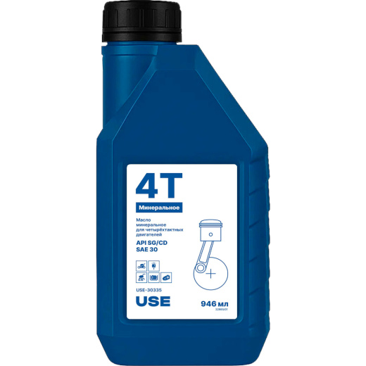 Масло USE 4-х тактное минеральное SAE 30 0,946 л   USE-30335