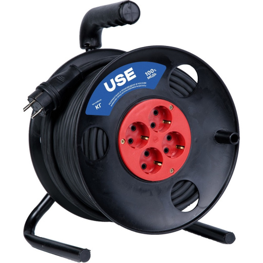 Удлинитель силовой USE КГ 4000 Вт 30м на катушке с заземлением   USE303-041